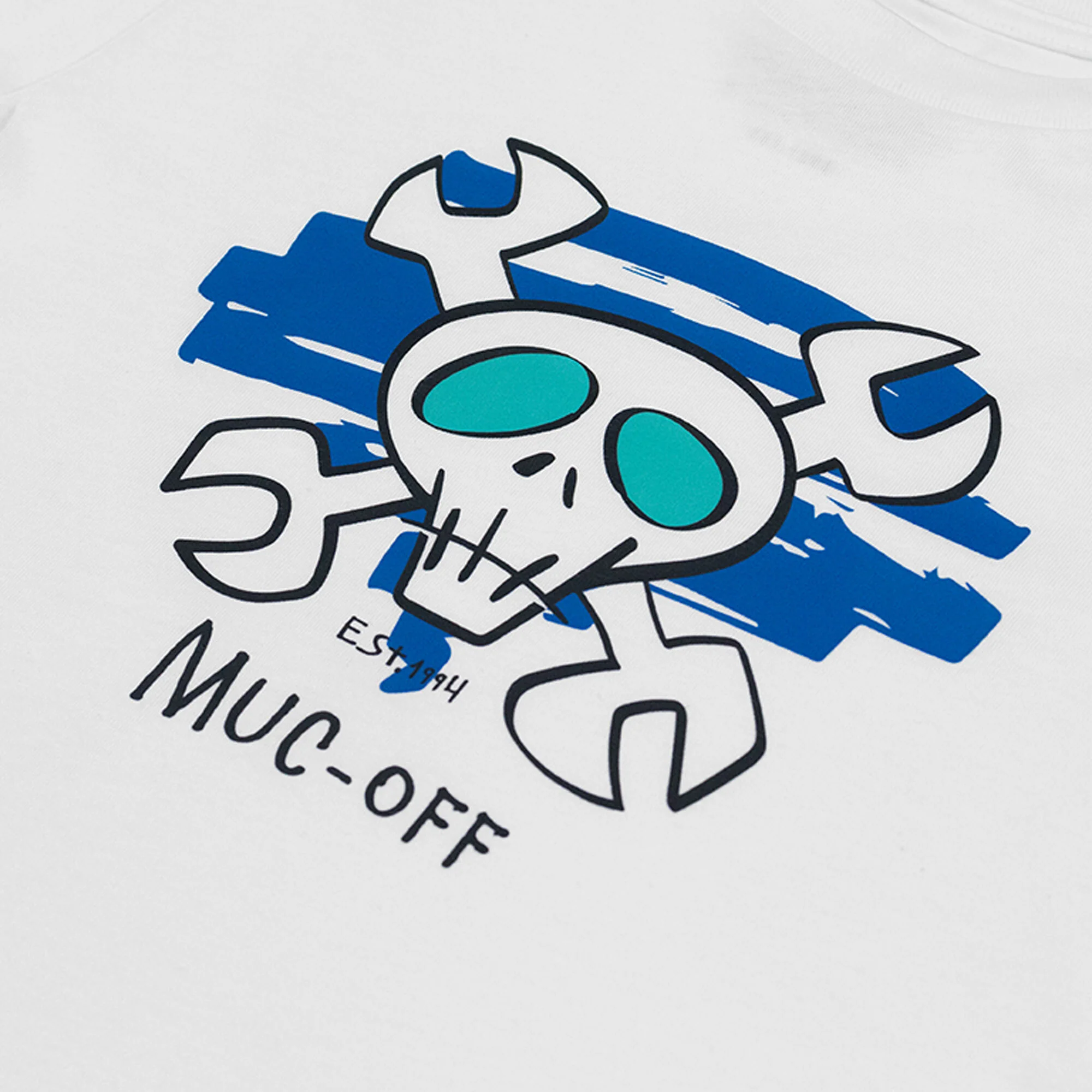 Crossbones Kids T-Shirt - White - Image 3
